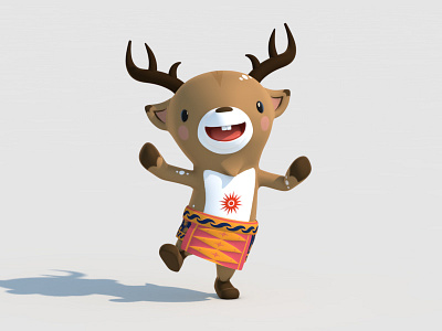 Atung 3d animation 3d character 3d model asian games character mascot