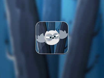 Mobile game icon "Tap Owl" bird forest icon mobile game night owl screen tap
