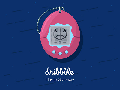 Dribbble Invite Giveaway ball dribbble giveaway invite points tamagotchi