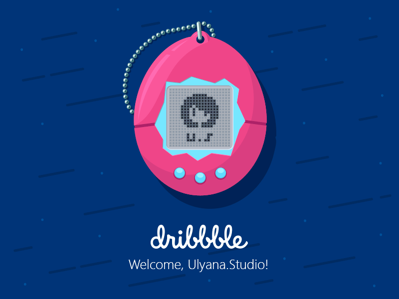 Welcome to the community! animation design dribbble giveaway graphic illustration invite mobile pixel rules tamagotchi welcome