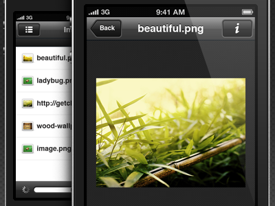 Beautiful iPhone App Viewer cloudapp interface iphone iphone4 stratusapp ui