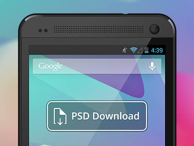 Vector HTC One PSD Download android device download free freebie htc one phone psd
