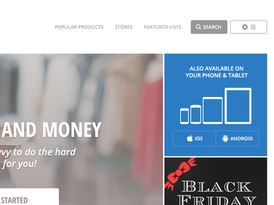 ShopSavvy website mock WIP