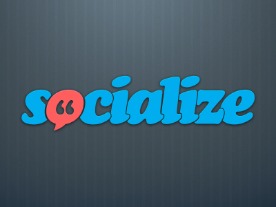 Socialize Logo blue logo red socialize