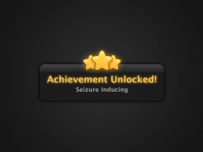 Achievement Unlocked! achievement dark dialog gamification glow interface iphone stars ui
