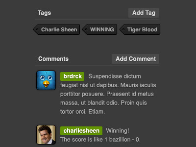 Sheen Again Sidebar charlie comment dark sheen sidebar tag