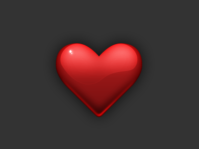 Heart Icon gloss heart icon red spotify vector