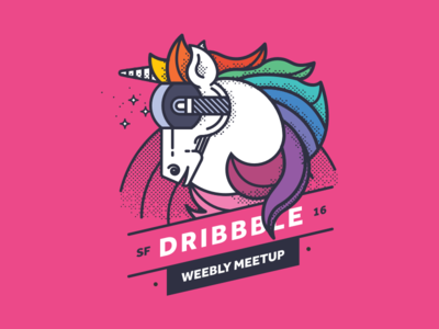 Weebly Dribbble Meetup in a Different Reality! beer dribbble fun meetup unicorn weebly