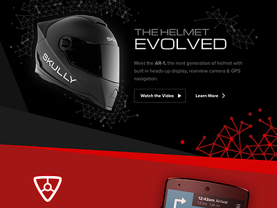 Skully Homepage evolved helmet marketing motorcycle skully website
