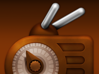 Radio Icon brown detailed icon radio