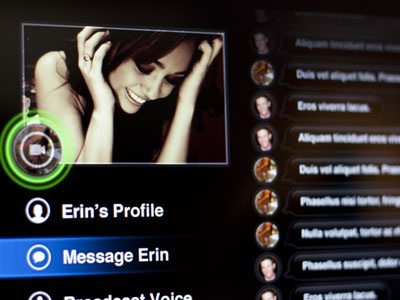 Message Erin chat circle icons interface message profile pulse ui video web