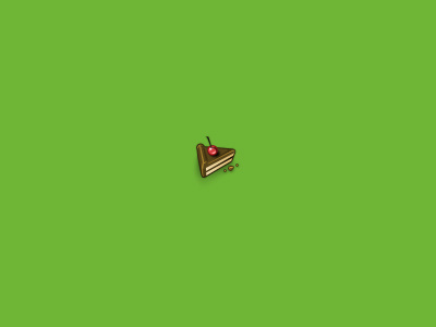 Cake Icon cake cherry green icon slice