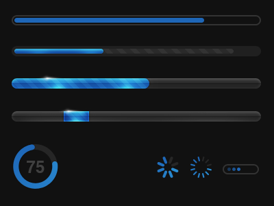 Progress blue download grey progress spinners