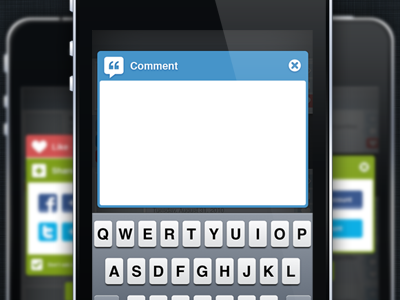 Secret Comment blue comment interface iphone secret share ui