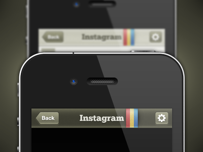 Instagram Navbar: Dark & Light brown dark instagram interface iphone iphone4 light ui