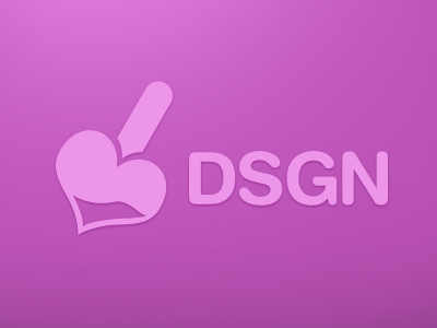 Proposed Lovedsgn Logo ;) heart logo paintbrush phallic pink