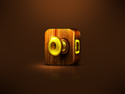 Door iPhone 4 Icon brown door gold icon iphone iphone4