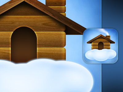 Cloud House iPhone 4 Icon