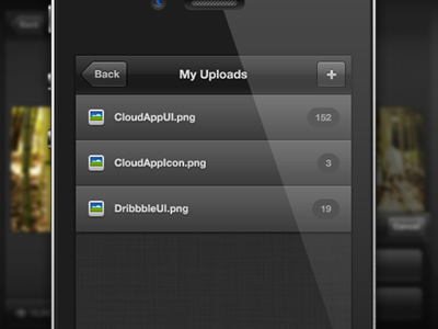 StratusApp iPhone UI cloudapp interface iphone ui