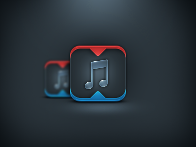 Tune iDevice Icon blue icon iphone note red tune