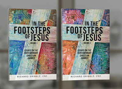 In the Footsteps of Jesus Vol 1 & 2 by Richard Gribble book book cover book cover design book covers cover design graphic design photosop professional professional book cover design