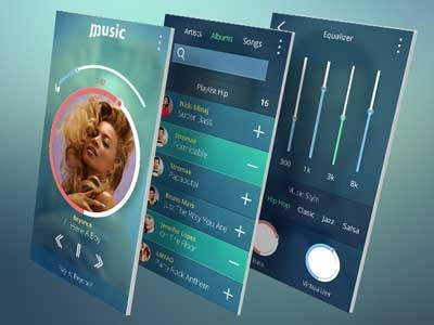 Music Player app design music player