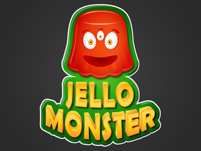 Jello Monster character creative design funny game monster ui