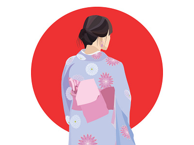 kimono girl art draw girl illustration illustrator japan kimono