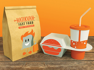 branding Fast food chain box branding character clean design flat food graphic illustration logo