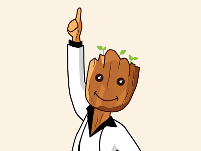 Groot Saturday Night Fever art cute design disney fanart gotg groot guardians of the galaxy illustration line tree wood