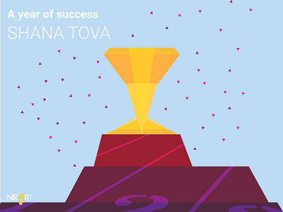 A year of success SHANA TOVA art card design greeting hasana illustration rosh vector