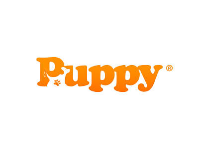 Puppy Logo bold branding cute dog fashion graphic design logo puppy simple wordmark