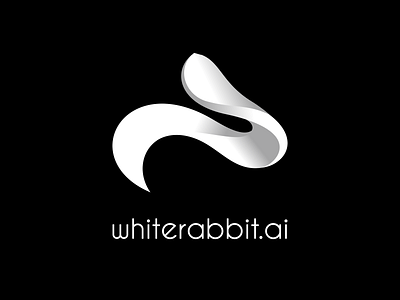 Whiterabbit 3d abstract rabbit logo technology