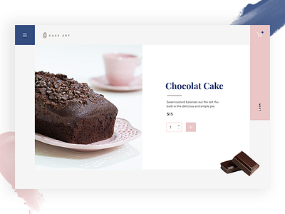 CAKE ART product page bakery cakes online pastries shop store ui web