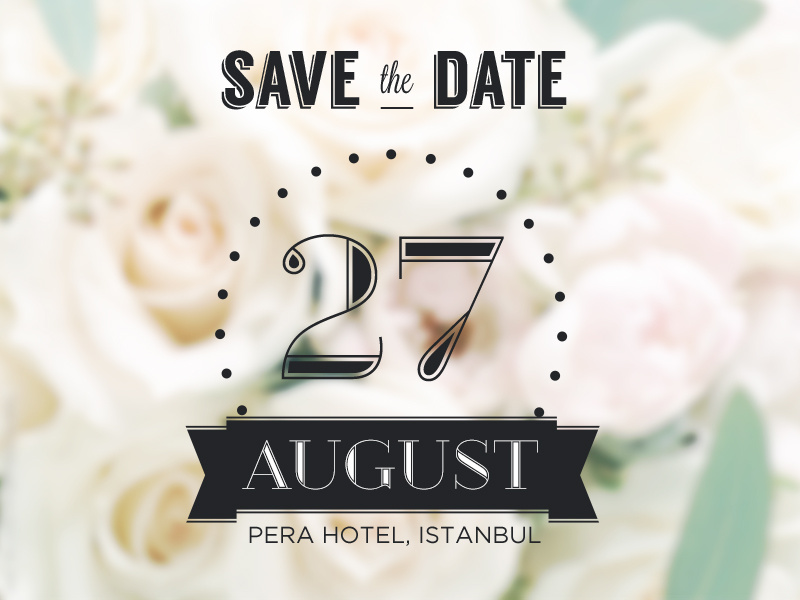 Save the date invitation save the date clean typography