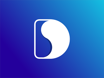 Dynamico logo amblem blue branding d logo icon logo monogram monogram logo single letter logo