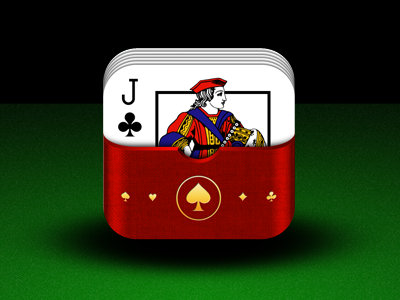 Card game appicon card game hector icon ipad iphone red