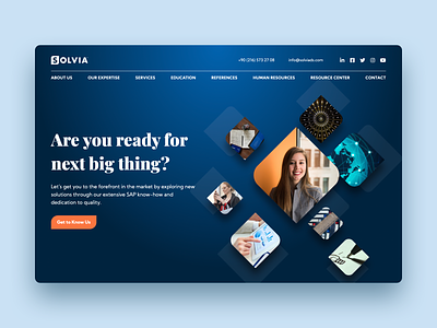 Solvia Website consultancy elementor landing page professional technology website website concept website design websites wordpress