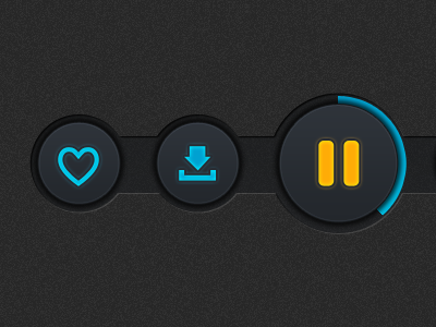 Player Buttons buttons ipad iphone ui