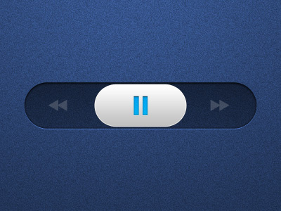 Player controls blue button iphone player ui