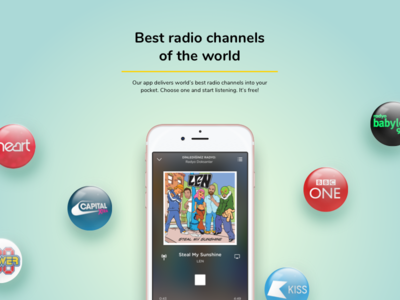 Radio app presentations.