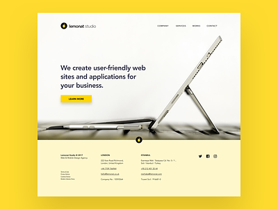 Lemonat homepage lemonat simple webdesign website