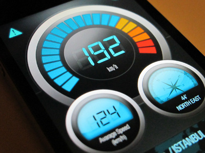 BMW Speedometer blue bmw dashboard iphone led speedometer