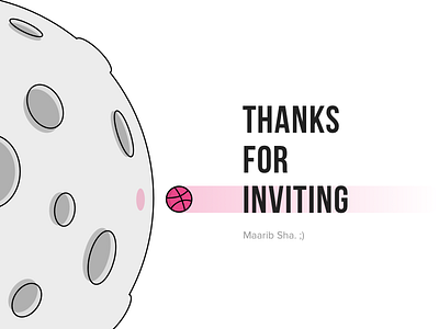 Thanks for the invite! debut dribbble first shot thank you