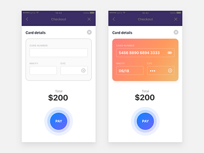 DailyUI #002 Credit Card Checkout card checkout credit payment ui