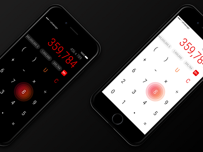 Calculation App Design (Day & Night Ver.) app app design calculation calculator dailyui dark flat design minimalism mobile design modernism uidesign