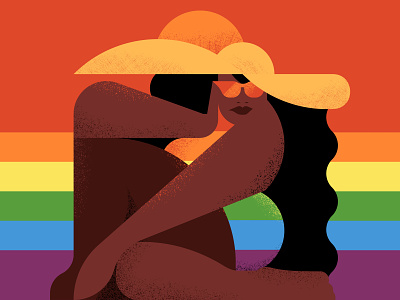Pride 2020 bisexual black character figure flag gay glasses illustration june lesbian lgbt lgbtq love pride proud queer sun texture transgender woman