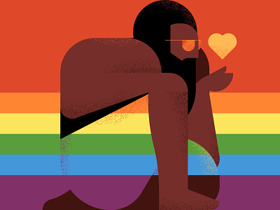 Pride 2020 bisexual black character figure flag gay glasses heart illustration june lesbian lgbt lgbtq love pride queer summer sung texture transgender