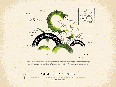 Sea Serpents art brush cloud dragon drawing illustration lake line monster ocean pirate sail sea serpent ship skeleton snake texture water wreck