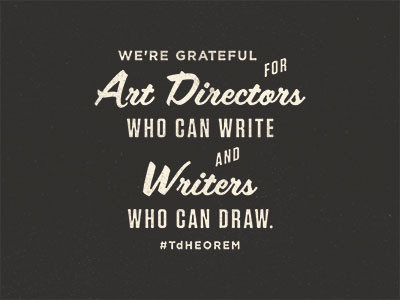 Art Directors and Writers art director draw media social theorem type typography write writer